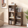 Open Back 2-tier Bookshelf with Anti-toppling Kit-Rustic Brown