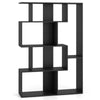 6-Cube Open-back Geometric Bookshelf with Anti-tip Kits-Black