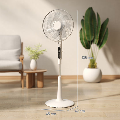 HOMCOM Three Mode Pedestal Fan in White