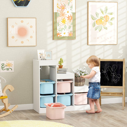 AIYAPLAY Toy Storage Organiser in Blue and Pink