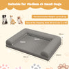 Orthopedic Dog Bed Egg-Foam Dog Crate Bed with 3-Side Bolster-Grey