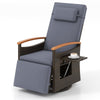 Outdoor 360° Swivel Rattan Recliner Chair with Adjustable Backrest and Footrest-Grey