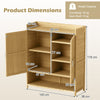 Outdoor Solid Wood Potting Bench with Storage Removable Shelves-Natural