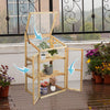3-Tier Outdoor Wooden Greenhouse for Garden Balcony Backyard