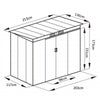 Outdoor Metal Garden Storage Shed with Sloping Roof-Dark Grey