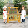 Outdoor Mud Kitchen for Kids Toddler Wood Pretend Play Kitchen-Yellow