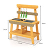 Outdoor Mud Kitchen for Kids Toddler Wood Pretend Play Kitchen-Yellow