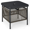 Outdoor PE Rattan Side Table with 5CM Umbrella Hole