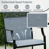 Outdoor Patio Chair Set of 2 with Footrest and High Back and Armrests-Blue