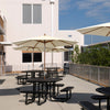2.7/3m Wooden Patio Parasol Sun Shade Umbrella with 8 Ribs-3 m