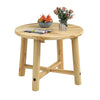 Outdoor Side Table Patio End Table with Solid Wood Structure-Natural