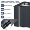 Outdoor Storage Shed with 4 Vents and Double Sliding Door-Size 1
