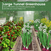 400 x 300 x 200 cm Outdoor Walk-in Tunnel Greenhouse 8 Roll-up Windows-Green