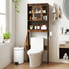Over the Toilet Storage Cabinet with Toilet Paper Holder-Rustic Brown
