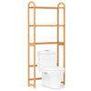 Over the Toilet Storage Rack 3-Tier Bamboo Bathroom Floor Organizer-Natural