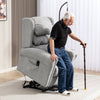 HOMCOM Velvet-Feel Electric Riser Recliner Chair - Grey