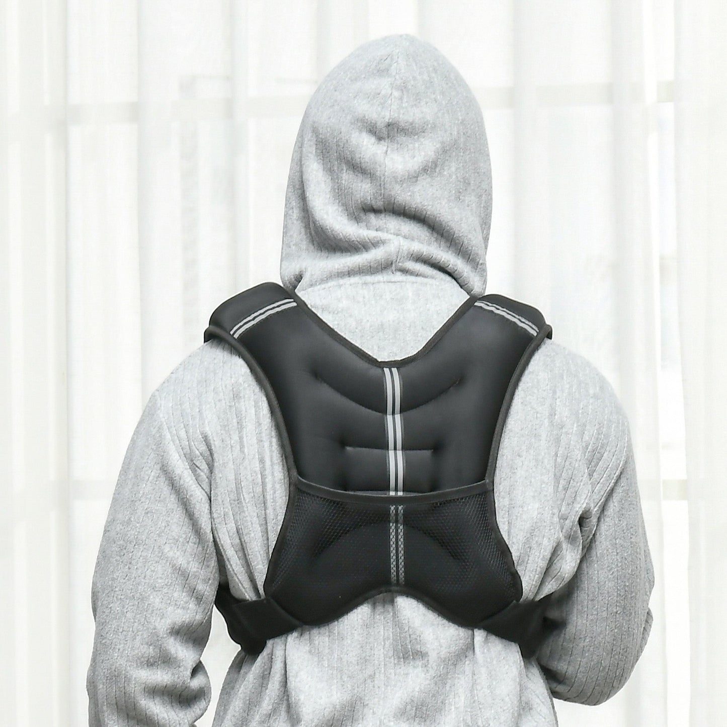 HOMCOM 8KG Weighted Vest, Running Weight Vest with Adjustable Strap, Convenient Pocket and Reflective Strips for Men and Women