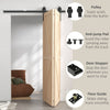 HOMCOM 5ft Bi-Folding Sliding Barn Door Hardware Kit - Black