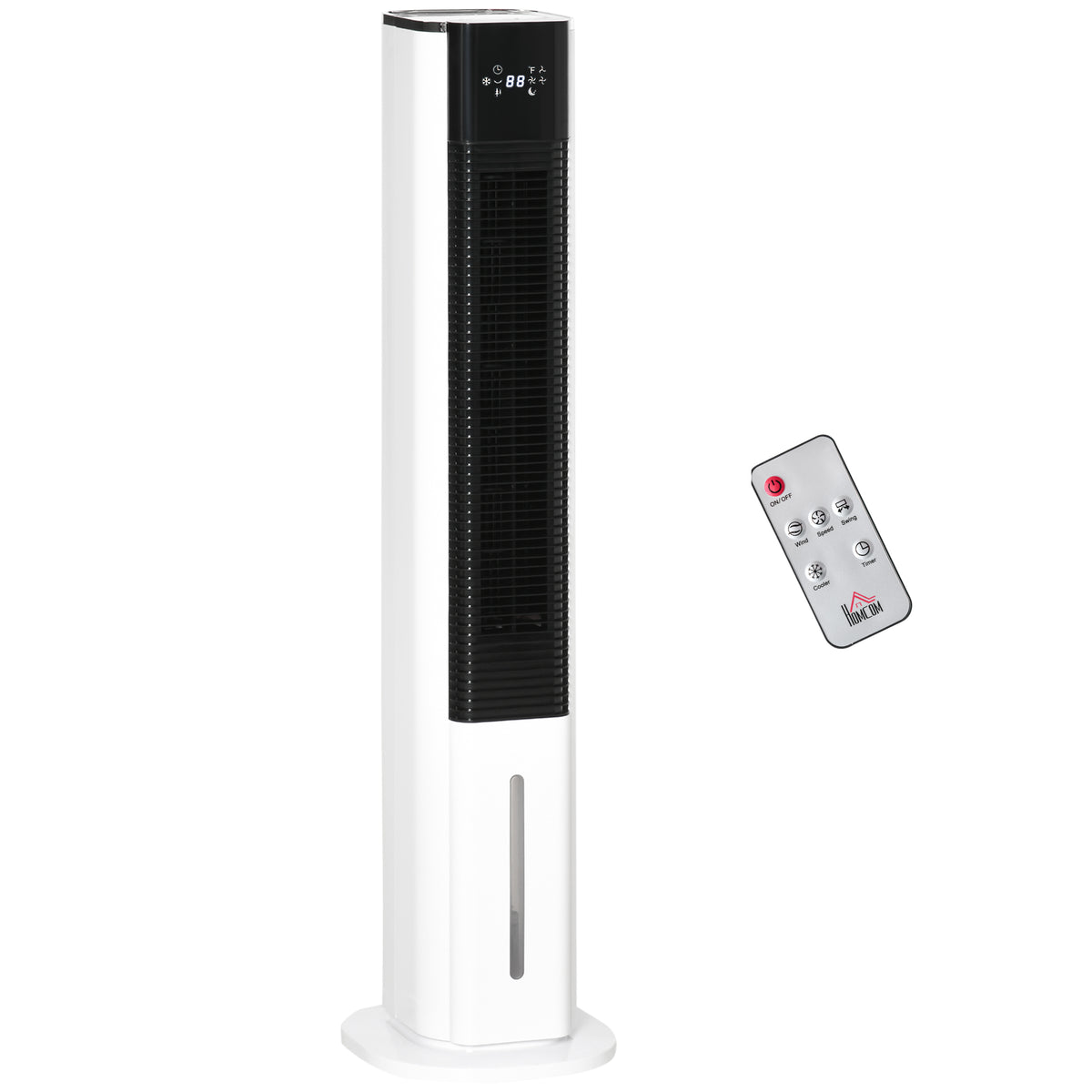 HOMCOM Portable Air Cooler in White