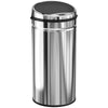 HOMCOM 42L Stainless Steel Sensor Bin - Silver Tone