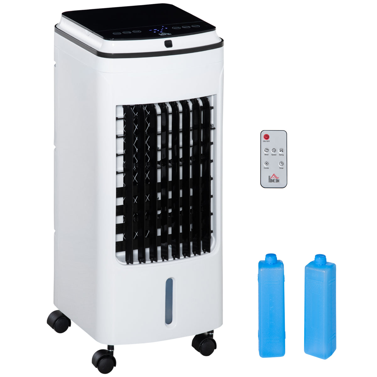 HOMCOM 3-in-1 Evaporative Air Cooler with 4L Water Tank in White