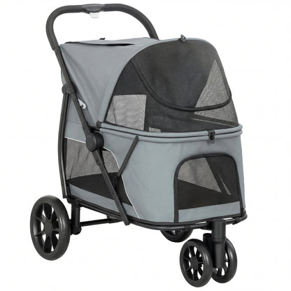 PawHut Dog Stroller in Grey