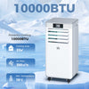 HOMCOM 10000 BTU Air Conditioning Unit, 4-in-1 Portable Air Conditioner, Dehumidifier, Cooling, Fan, Sleep Mode, with Remote Control, LED Display, 2 Speeds, 24H Timer, Window Venting Kit, 22mÂ²