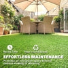 Outsunny Artificial Grass Turf Low Maintenance Realistic Lawn Pet Turf with Drain Holes for Garden 1m x 4m Green