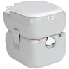 Outsunny Portable Toilet for Adults, 22L Camping Toilet with Seat, Lid and Anti-Leak Handle Pump, Outdoor Travel Toilet with Detachable Tanks for Camping, Boating, Hiking, Travel, RV, Grey