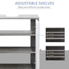 kleankin Under Sink Cabinet, Bathroom Vanity Unit, Storage Cupboard with Adjustable Shelves, White and Grey