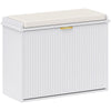 HOMCOM Elegant Six Shoe Bench, with Top Seat - White