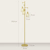 HOMCOM 3-Light Floor Lamp, 170cm Industrial Dimmable Standing Lamp with Steel Wire Cage Lampshades for Living Room, Bedroom, Dining Room, Study, Gold Tone