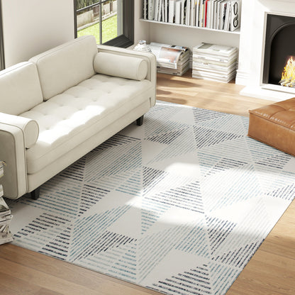 HOMCOM Modern Area Rug in Mixed-grey
