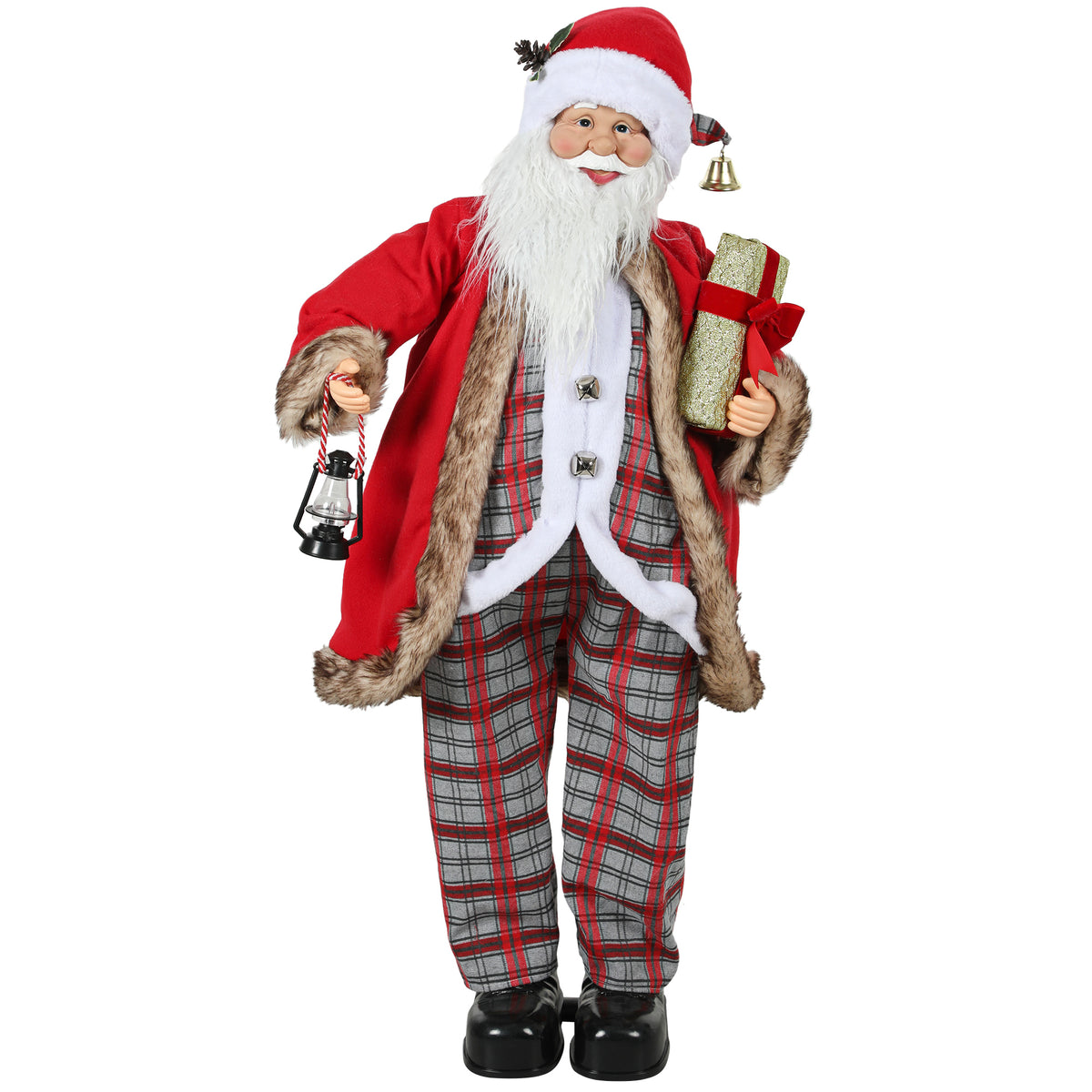 HOMCOM 120cm Animated Santa Claus Figure in Red
