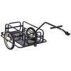 HOMCOM Bike Cargo Trailer Bicycle Trailer Cargo Storage Cart w/ Hitch Cycling Camping Luggage Storage Carrier Transport Steel Black