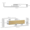 HOMCOM TV Cabinet with Wall Shelf for Wall-Mounted 65