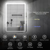 HOMCOM 70 x 50 cm Bluetooth Bathroom Mirror - Silver-Tone