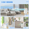 HOMCOM Portable Air Conditioner 7000 BTU, 4-in-1 Mobile Air Conditioning Unit with Cooling, Fan, Dehumidifier & Sleep Mode, LED Display, Remote Control, 24H Timer, Window Kit for Rooms up to 26_