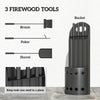 Outsunny 4 Pieces Fireplace Companion Set, Metal Fireplace Accessories Fireside Companion Set with Broom, Shovel, Poker, Bucket, Black
