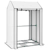 Outsunny Mini Greenhouse with 4 Wire Shelves, Portable Tomato Greenhouse, Upgraded Garden Grow House for Plants with Roll Up Door and Vents, 100 x 80 x 150cm, White
