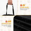 Fluffy Dog Mat Couch Cover Protector with Detachable Washable Cover and Anti-slip Bottom-Black-S