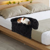 Fluffy Dog Mat Couch Cover Protector with Detachable Washable Cover and Anti-slip Bottom-Black-S