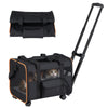 Rolling Pet Carrier with Telescopic Handle and Washable Pad for Dogs and Cats