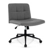 PU Leather Upholstered Cross-legged Office Chair with Wheels-Grey
