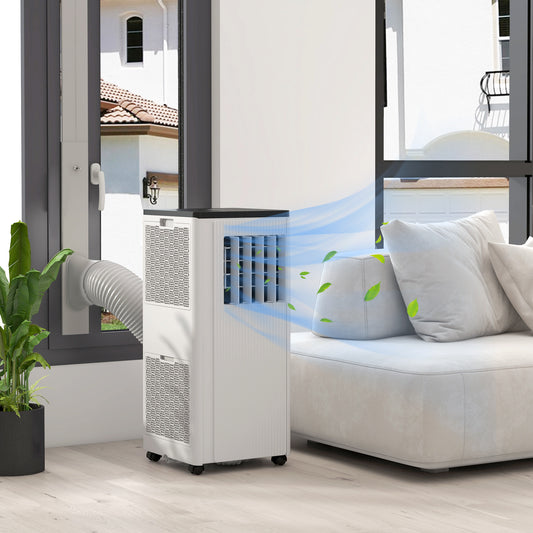 HOMCOM 9,000 BTU App-Controlled Mobile Air Conditioner in White