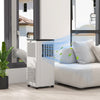 HOMCOM 9,000 BTU App-Controlled Mobile Air Conditioner, 20mÂ² Radius - White