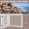 Freestanding Foldable Pet Gates with Lockable Door for Doorway Stairs