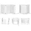 366cm Freestanding Foldable Extra Wide Dog Gate with Lockable Door and 4 Support Feet