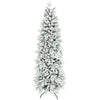 HOMCOM 7ft Flocked Artificial Christmas Tree