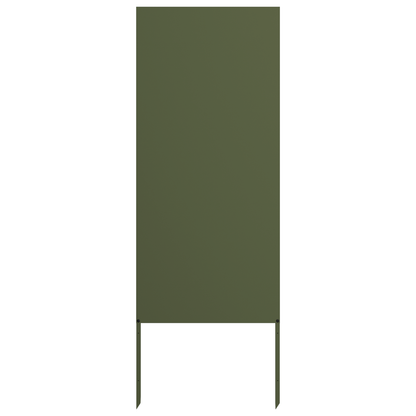 vidaXL Garden Privacy Screen Olive green 50 x 140 cm Cold-rolled steel 4